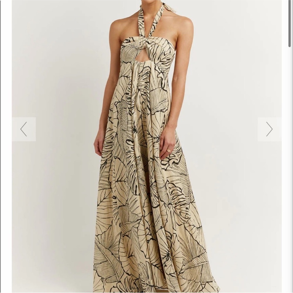 DISSH Beige and Black Maxi Dress
